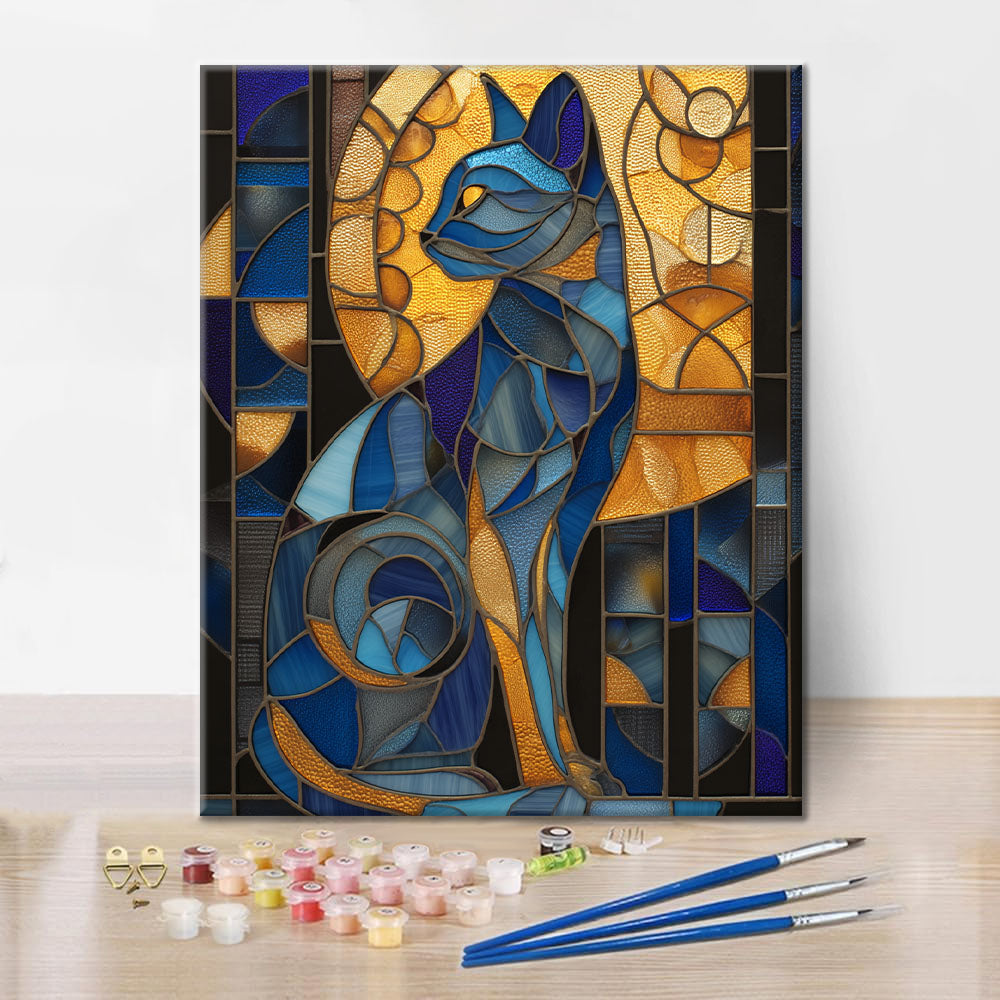 Gatto egiziano a mosaico - Dipingere con i Numeri