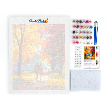 Romantica giornata autunnale - Dipingere con i Numeri