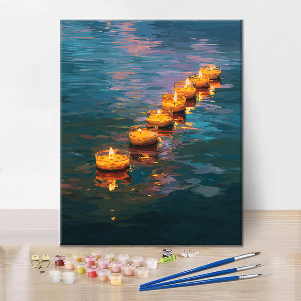 Candele galleggianti - Dipingere con i Numeri