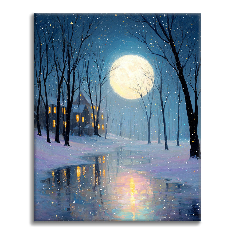 Neve al chiaro di luna - Dipingere con i Numeri