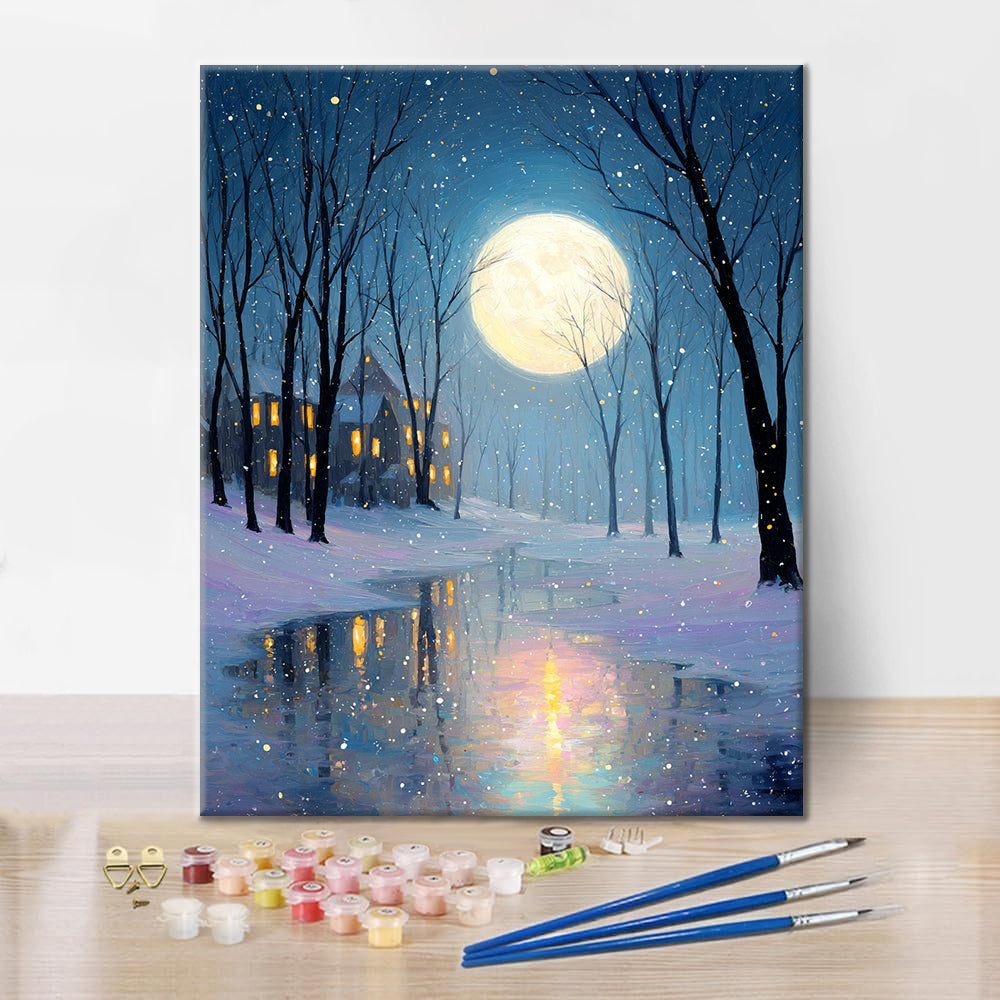 Neve al chiaro di luna - Dipingere con i Numeri