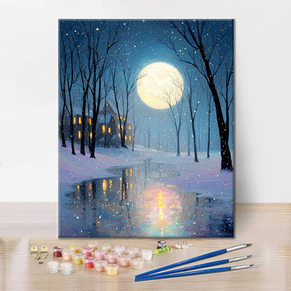 Neve al chiaro di luna - Dipingere con i Numeri