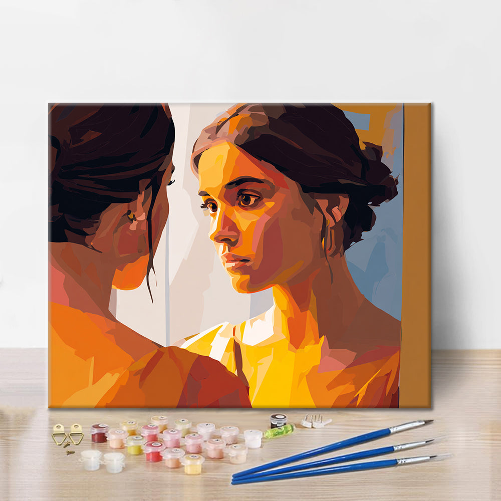 Viso riflesso - Dipingere con i Numeri