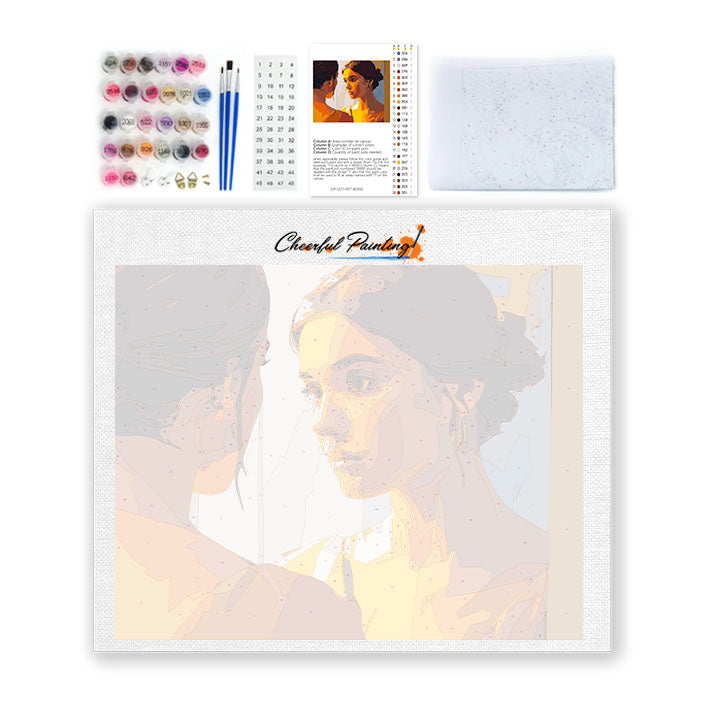 Viso riflesso - Dipingere con i Numeri