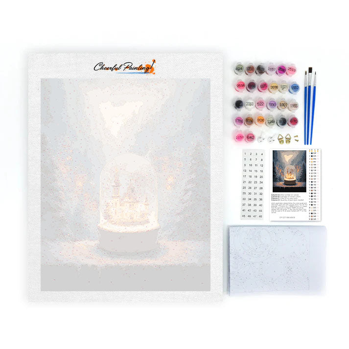 Luce a forma di globo di neve - Dipingere con i Numeri