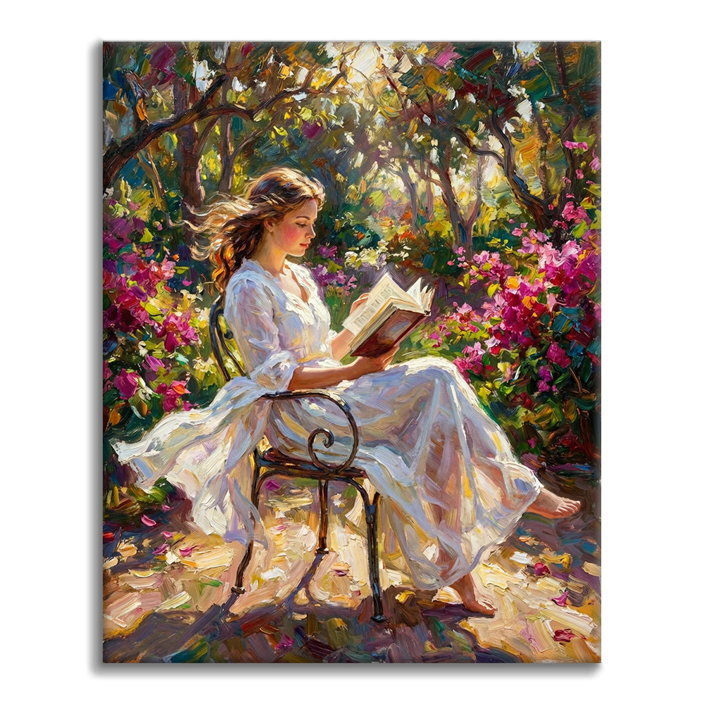 Lettura al sole - Dipingere con i Numeri