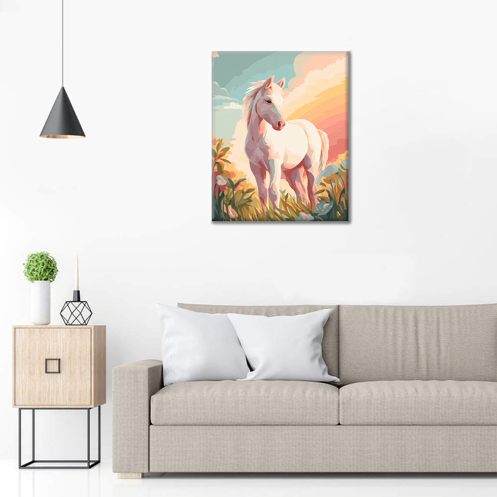 piccolo cavallo bianco - Dipingere con i Numeri