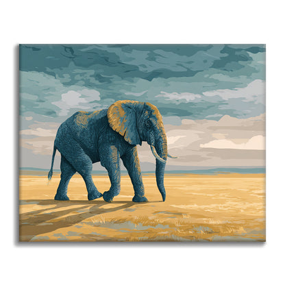 Elefante che cammina - Dipingere con i Numeri