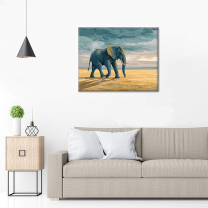 Elefante che cammina - Dipingere con i Numeri