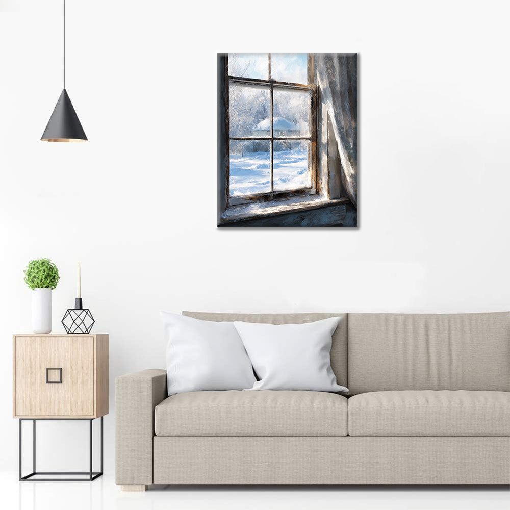 Finestra invernale - Dipingere con i Numeri