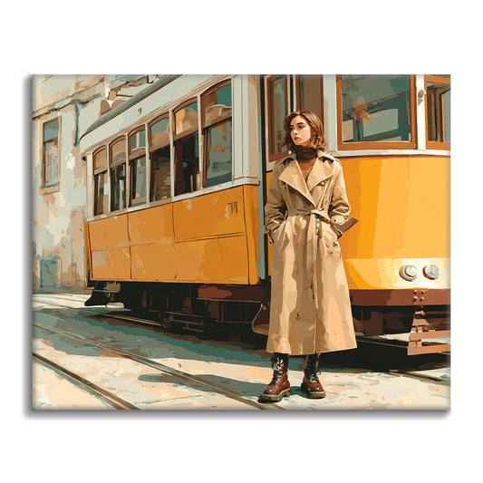 Donna in tram - Dipingere con i Numeri
