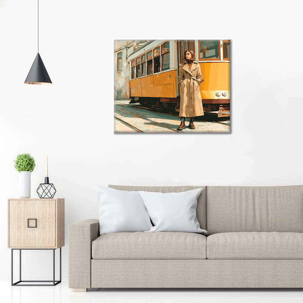 Donna in tram - Dipingere con i Numeri