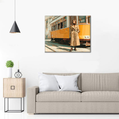 Donna in tram - Dipingere con i Numeri