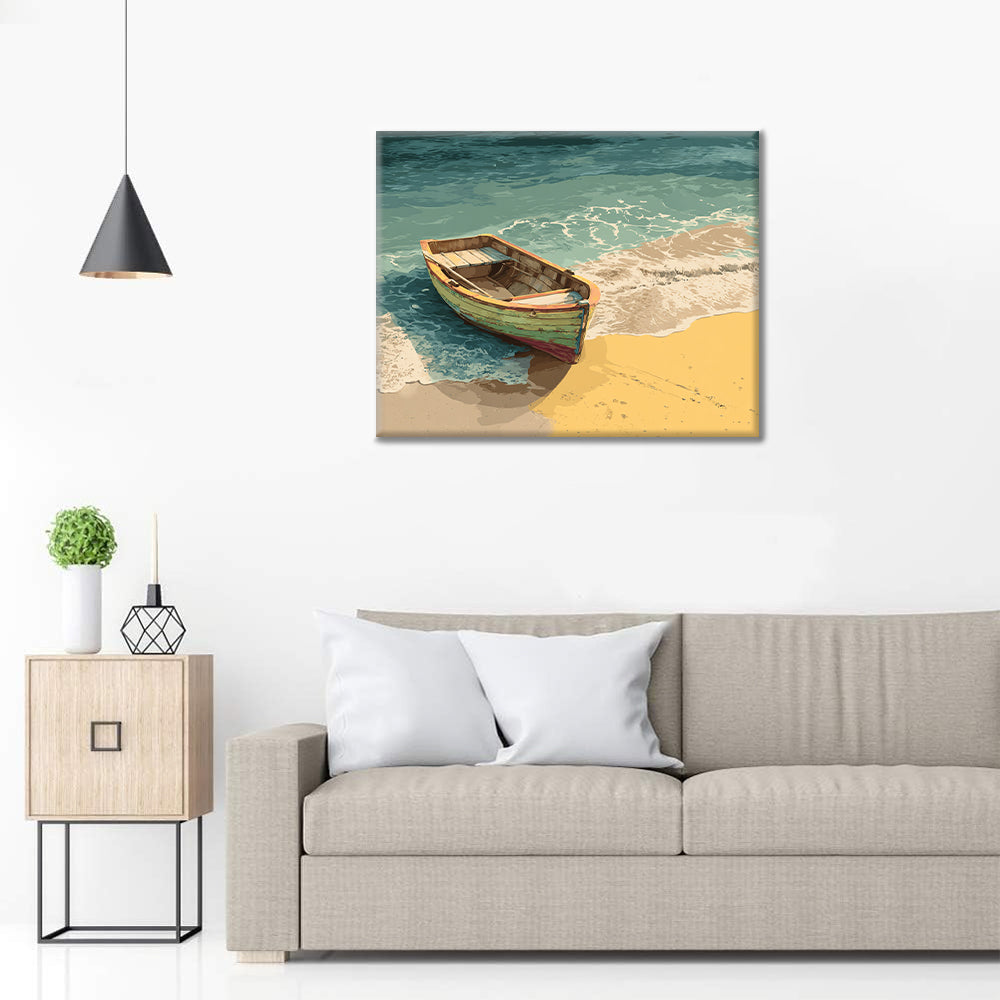 Barca di legno - Dipingere con i Numeri