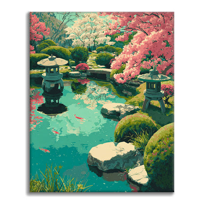 Giardino dei ciliegi in fiore - Dipingere con i Numeri