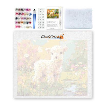 Fiori e agnello - Dipingere con i Numeri