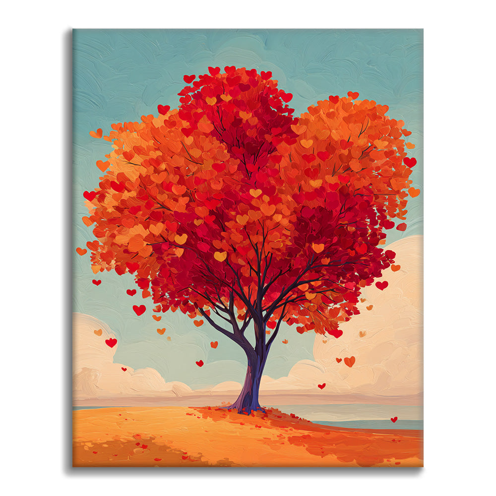 Albero a forma di cuore - Dipingere con i Numeri
