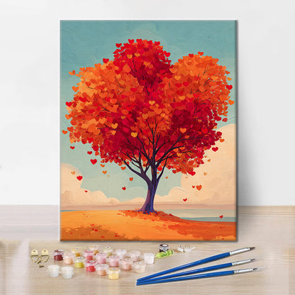 Albero a forma di cuore - Dipingere con i Numeri