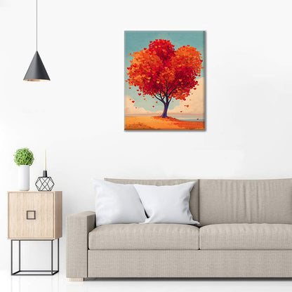 Albero a forma di cuore - Dipingere con i Numeri