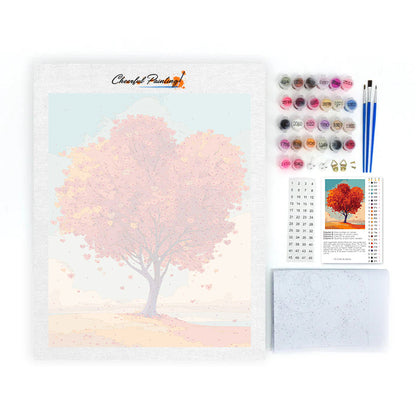 Albero a forma di cuore - Dipingere con i Numeri
