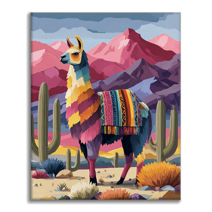 Indossando un lama - Dipingere con i Numeri