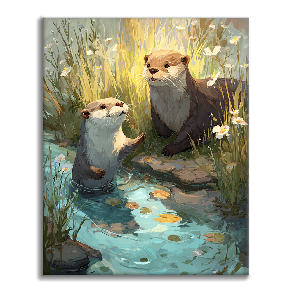 Lontra di primavera - Dipingere con i Numeri