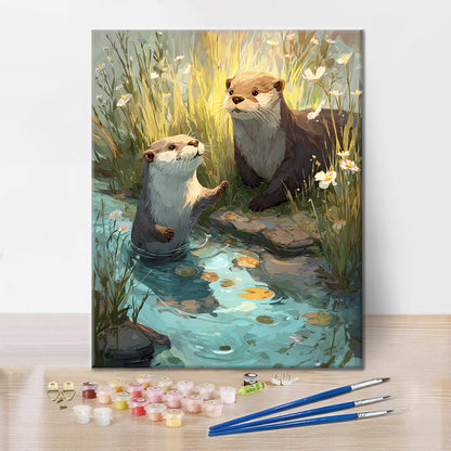 Lontra di primavera - Dipingere con i Numeri