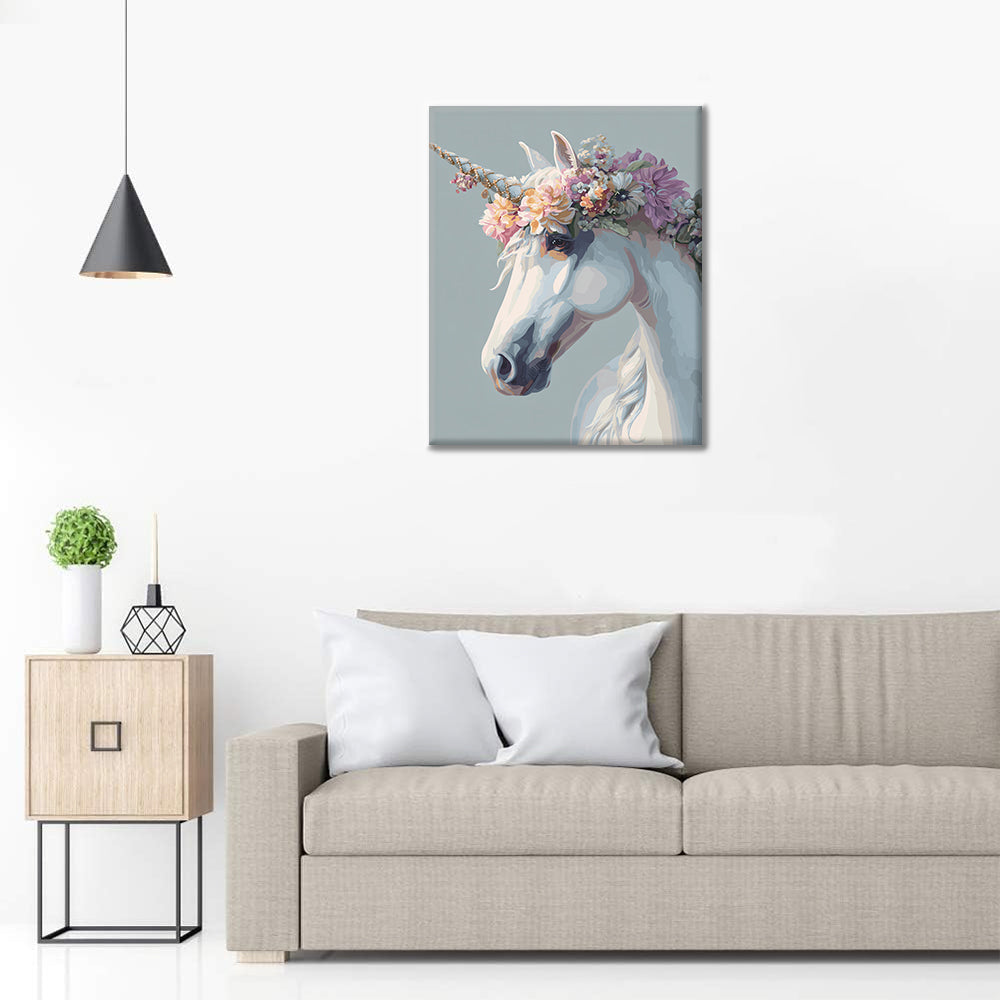 Unicorno bianco - Dipingi con i numeri