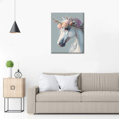 Unicorno bianco - Dipingi con i numeri