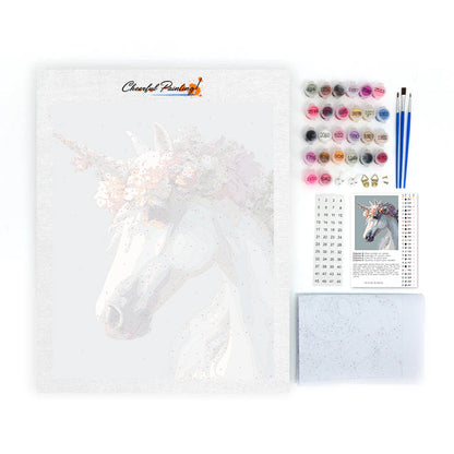 Unicorno bianco - Dipingi con i numeri