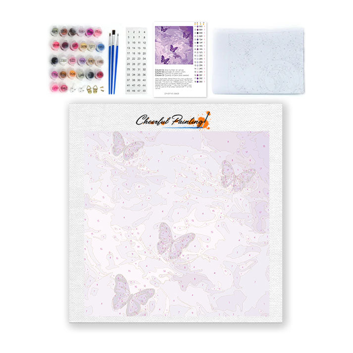 Paesaggio onirico viola - Mini Pittura per numeri