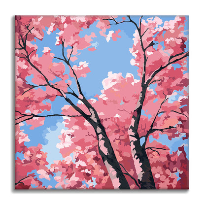 Cielo in fiore di ciliegio - Mini Pittura per numeri