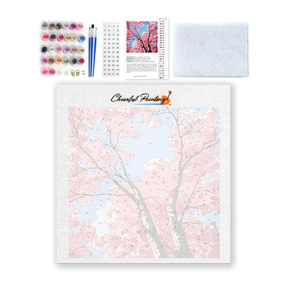 Cielo in fiore di ciliegio - Mini Pittura per numeri