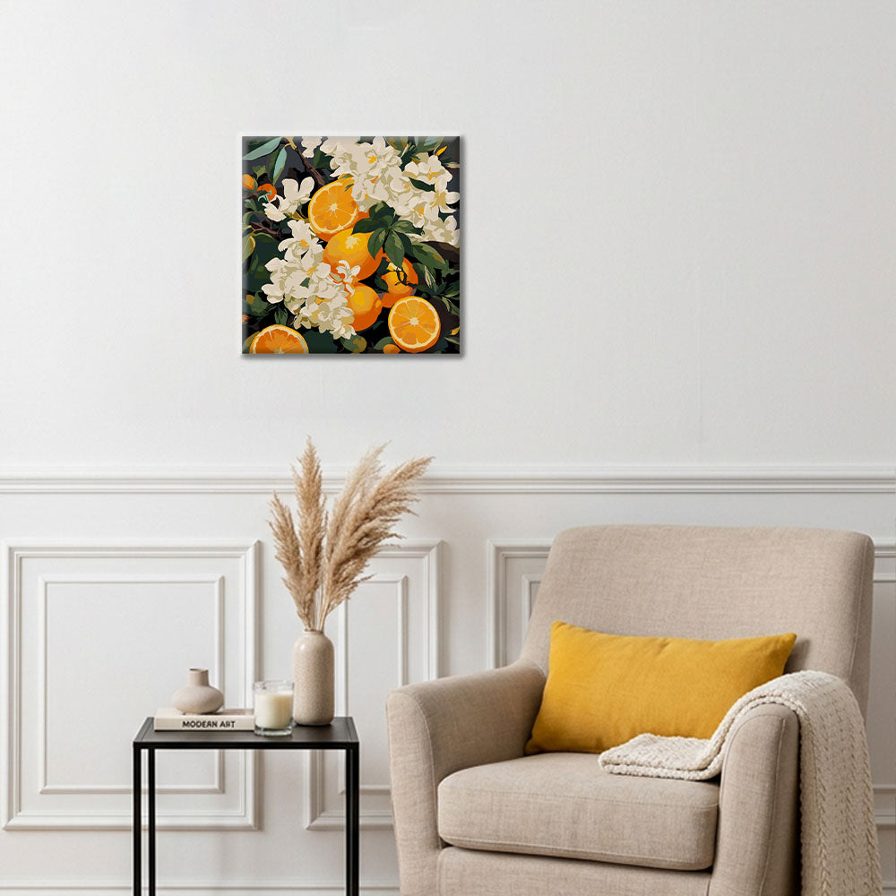 Fiori di agrumi - Mini Pittura per numeri