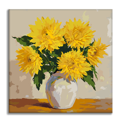 Bouquet di margherite dorate - Mini Pittura per numeri