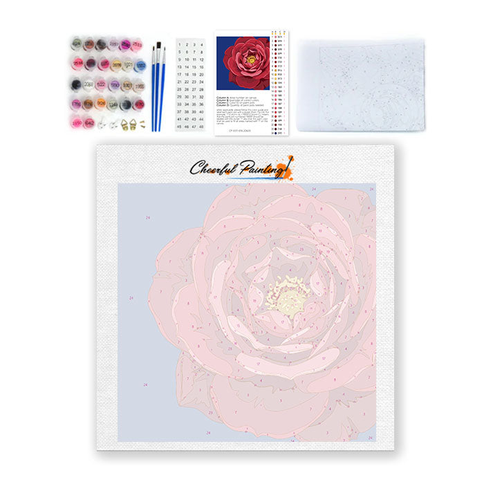 Rosso cremisi reale e azzurro - Mini Pittura per numeri