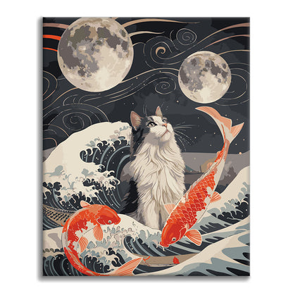Felino e la marea - Dipingere con i Numeri