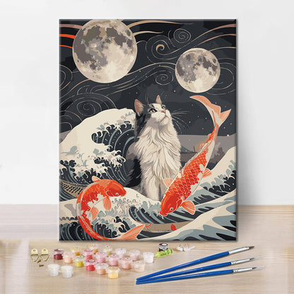 Felino e la marea - Dipingere con i Numeri