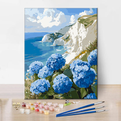 Ortensie in riva al mare - Dipingere con i Numeri
