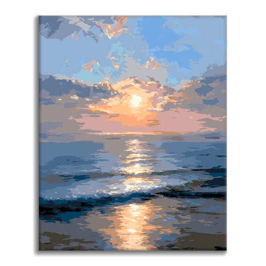 Alba sull'oceano - Dipingere con i Numeri