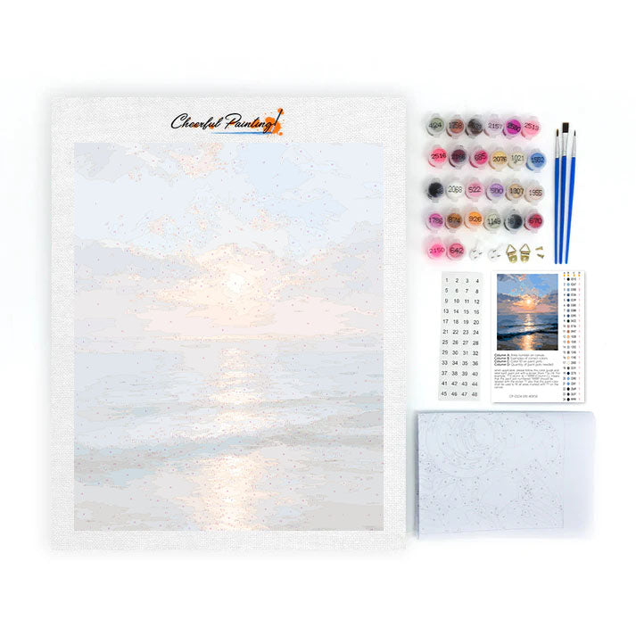 Alba sull'oceano - Dipingere con i Numeri