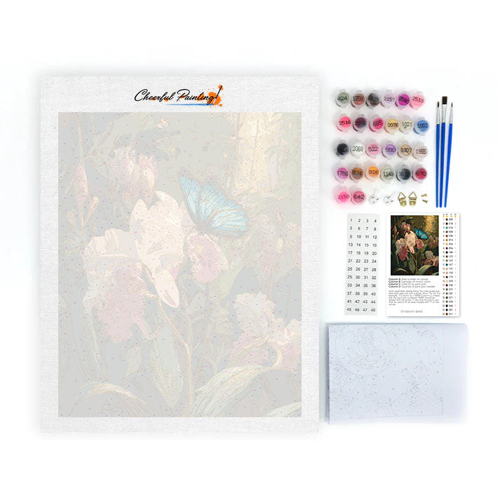 Orchidee e farfalle - Dipingere con i Numeri