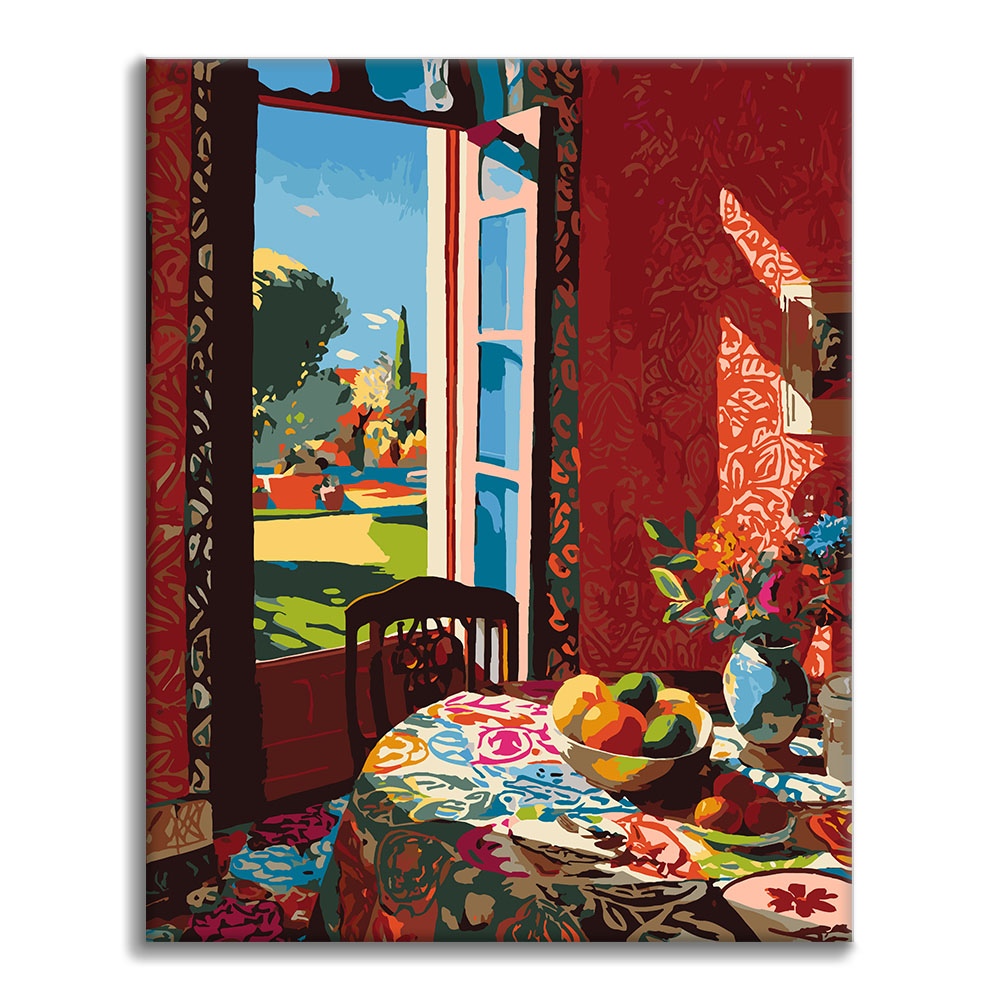 La sala da pranzo rossa - Dipingere con i Numeri