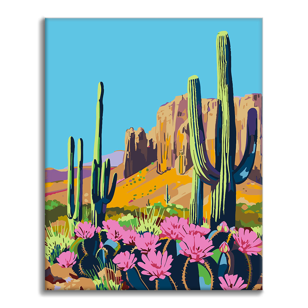 Fiore di cactus del deserto - Dipingere con i Numeri