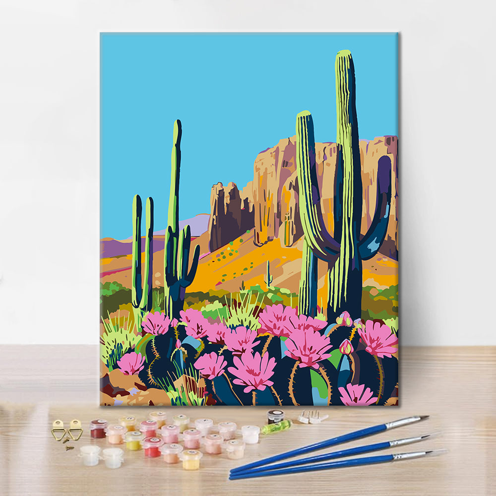 Fiore di cactus del deserto - Dipingere con i Numeri
