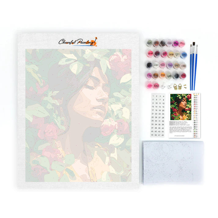 Ragazza dei fiori - Dipingere con i Numeri