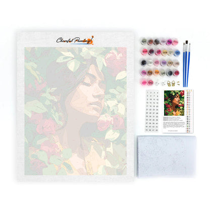 Ragazza dei fiori - Dipingere con i Numeri