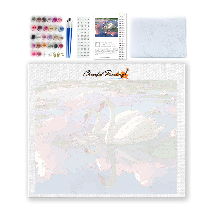 Cigni della laguna - Dipingere con i Numeri