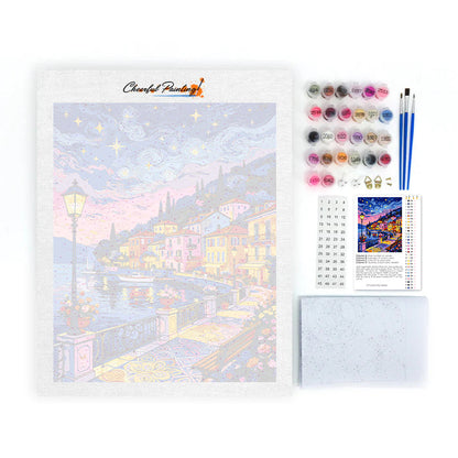 Strade colorate al chiaro di luna - Dipingere con i Numeri