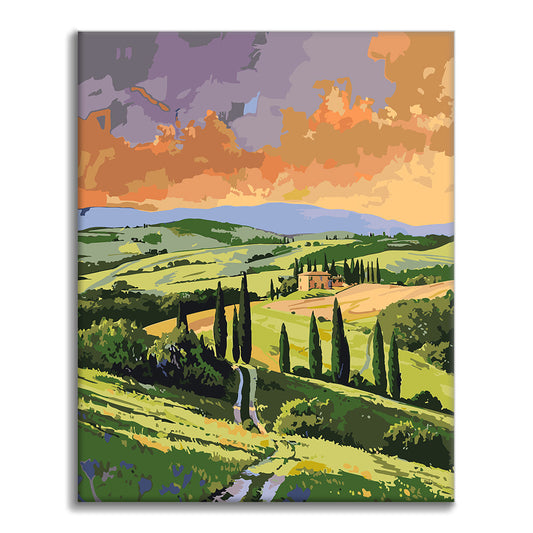 Cipresso toscano - Dipingere con i Numeri